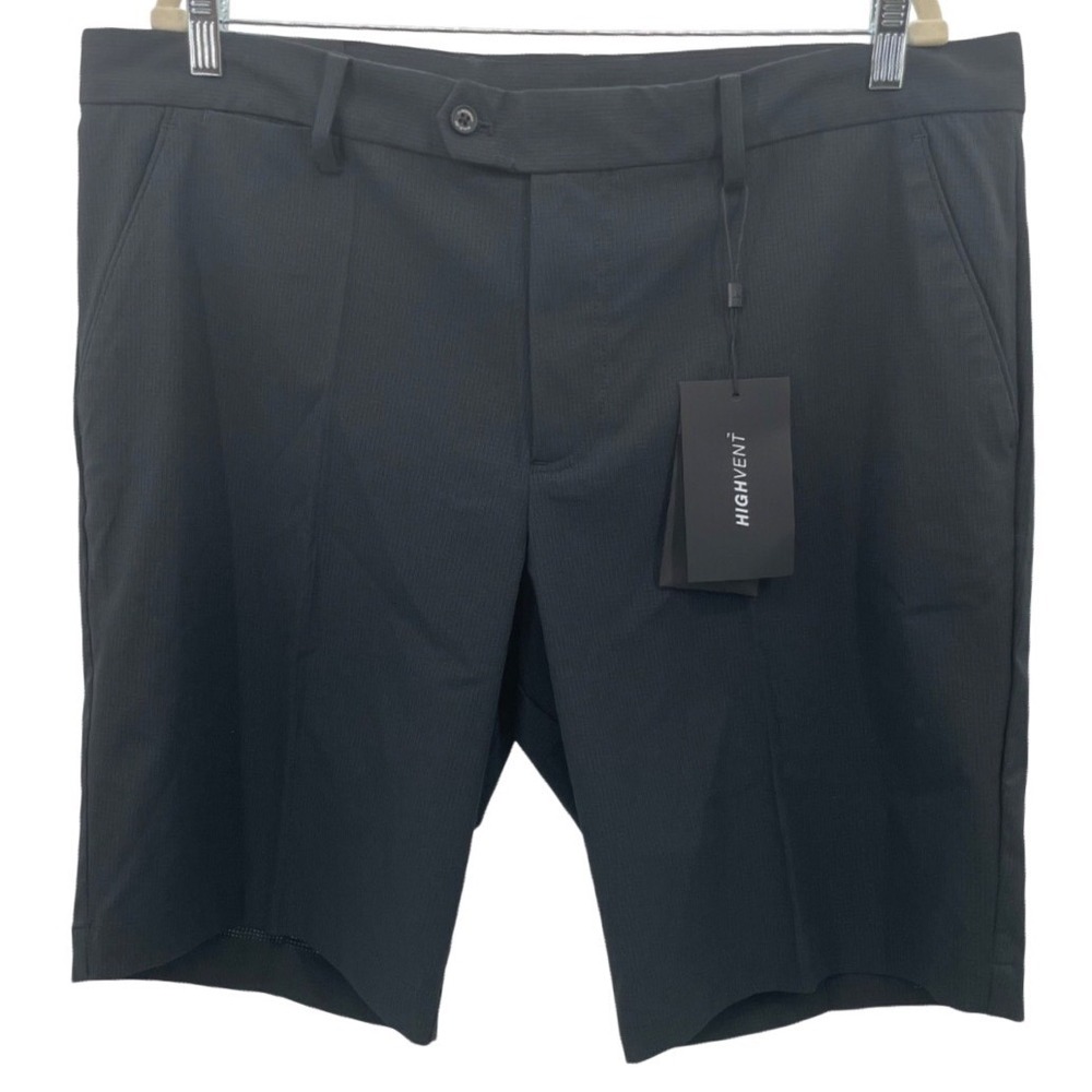 J.Lindeberg Vent Shorts Mens 38 Black HighVent 4-Way Stretch Golf Performance